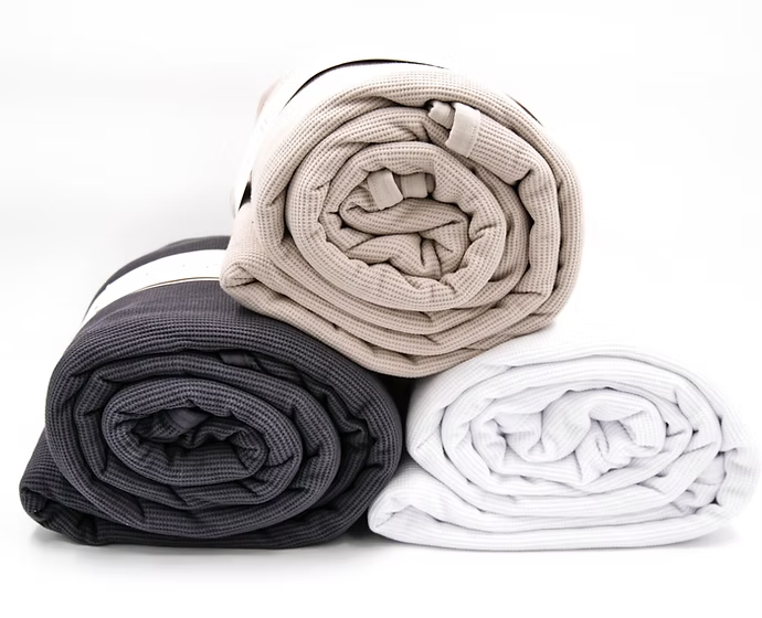 סט מצעים יחיד כותנה אורגנית וופל דגם Nest