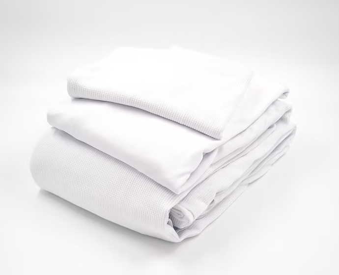 סט מצעים זוגי כותנה אורגנית וופל דגם Nest