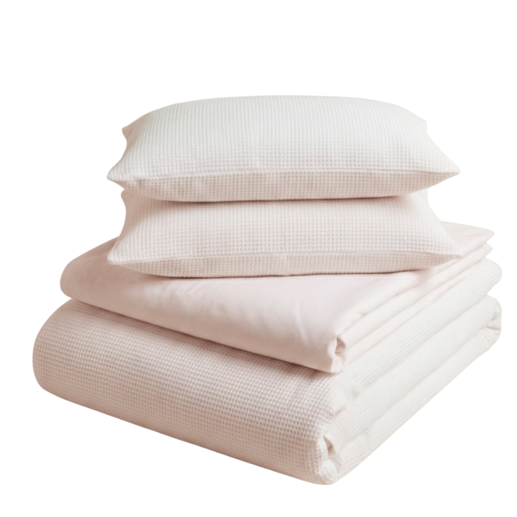 סט מצעים 100% כותנה אורגנית | וופל