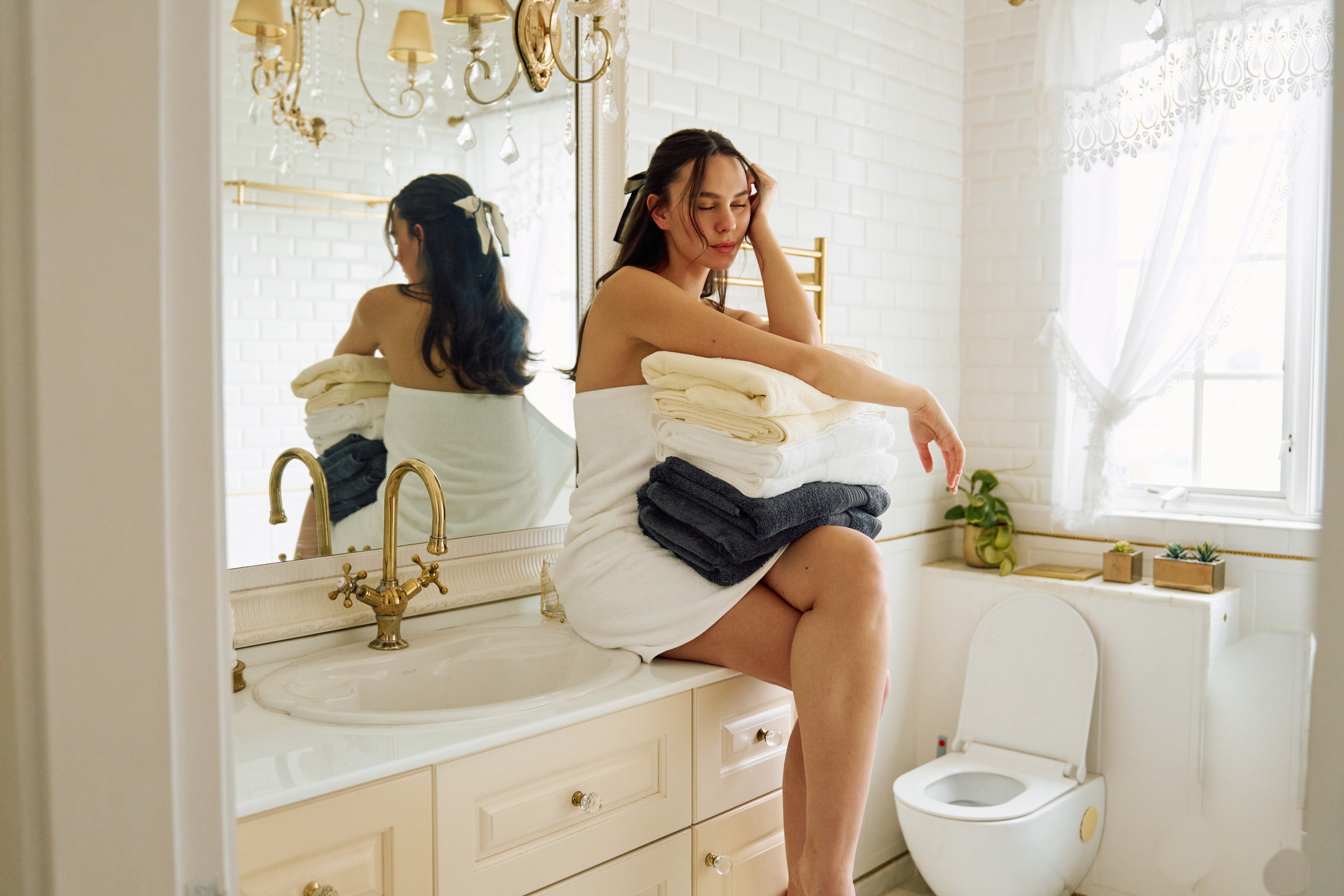 מגבת גוף שמנת | דגם Cloud Touch