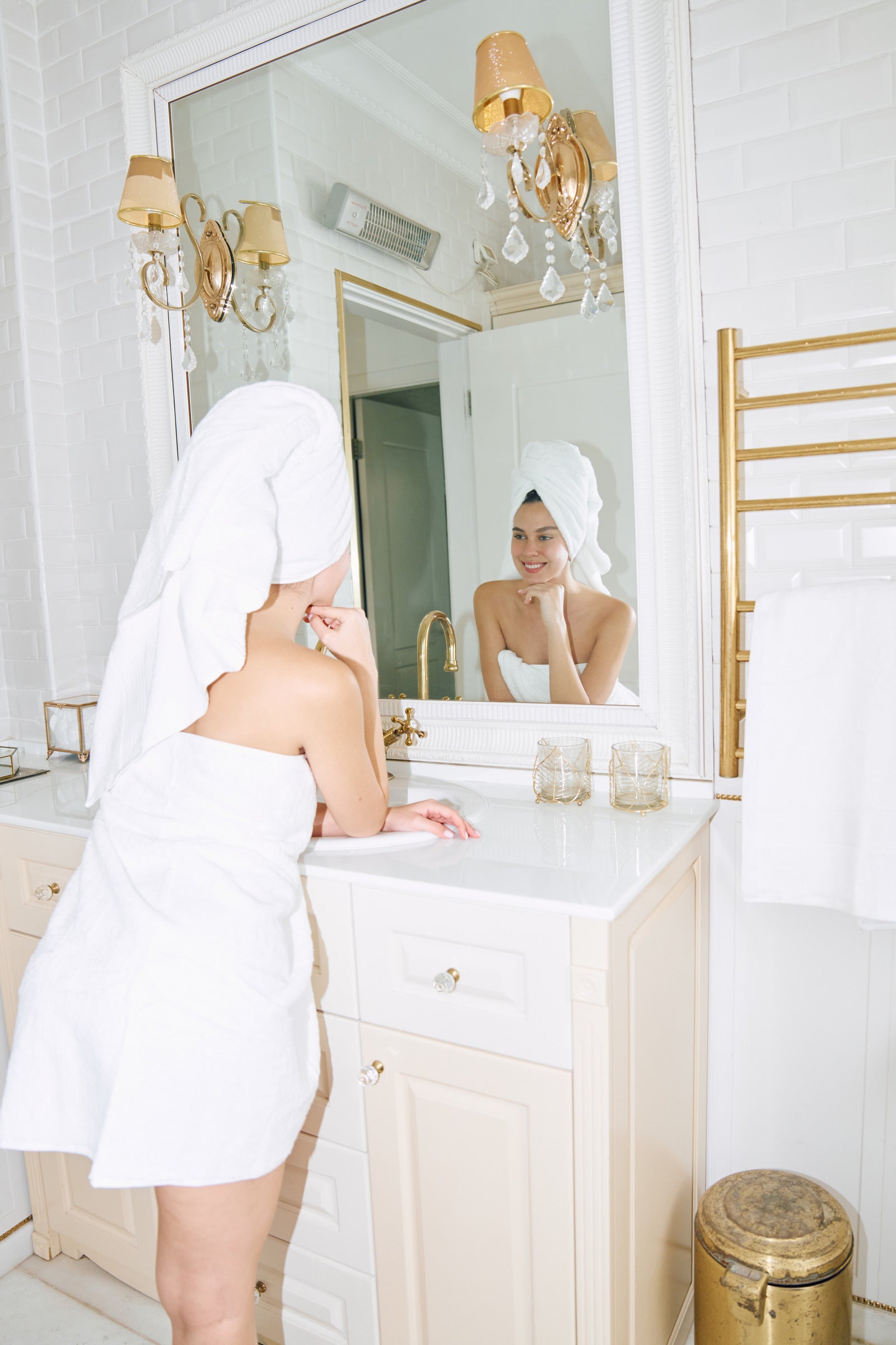 מארז מגבות זוגי כפול כותנה מצרית | דגם Cloud Touch