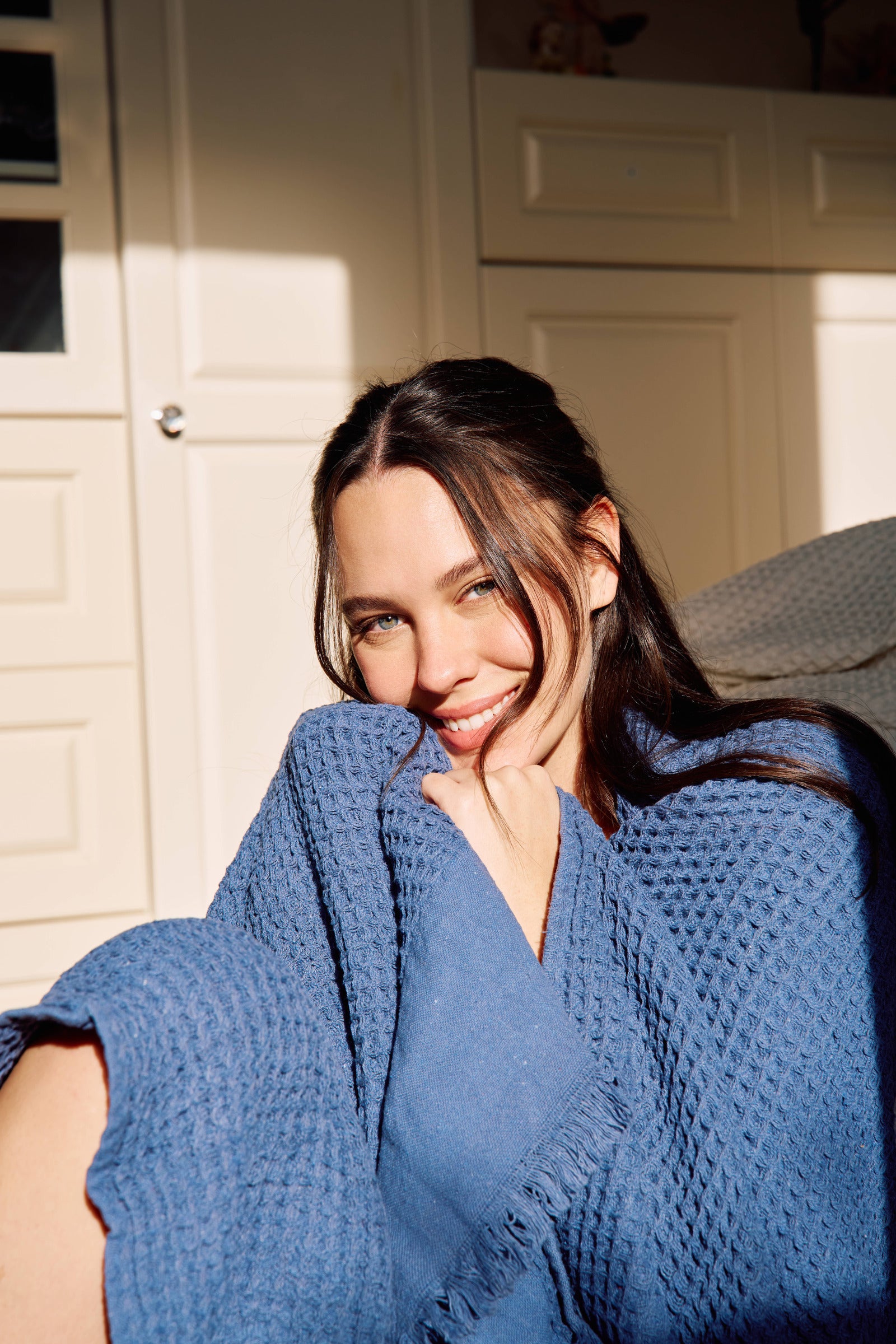 שמיכת טלוויזיה פיקה | דגם Timeless | כחול