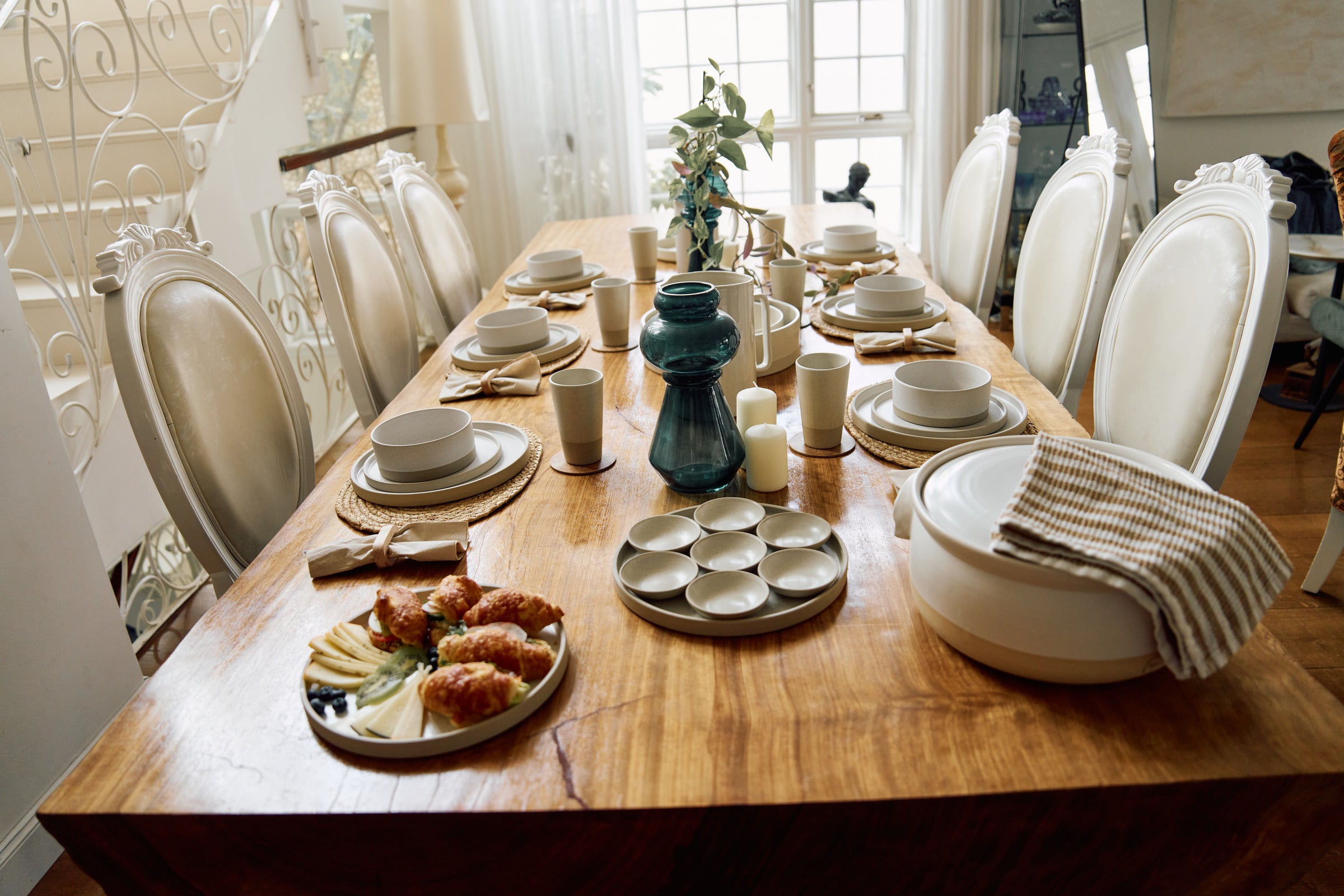 סט צלחות חג מקרמיקה סדרת Stone דגם Host