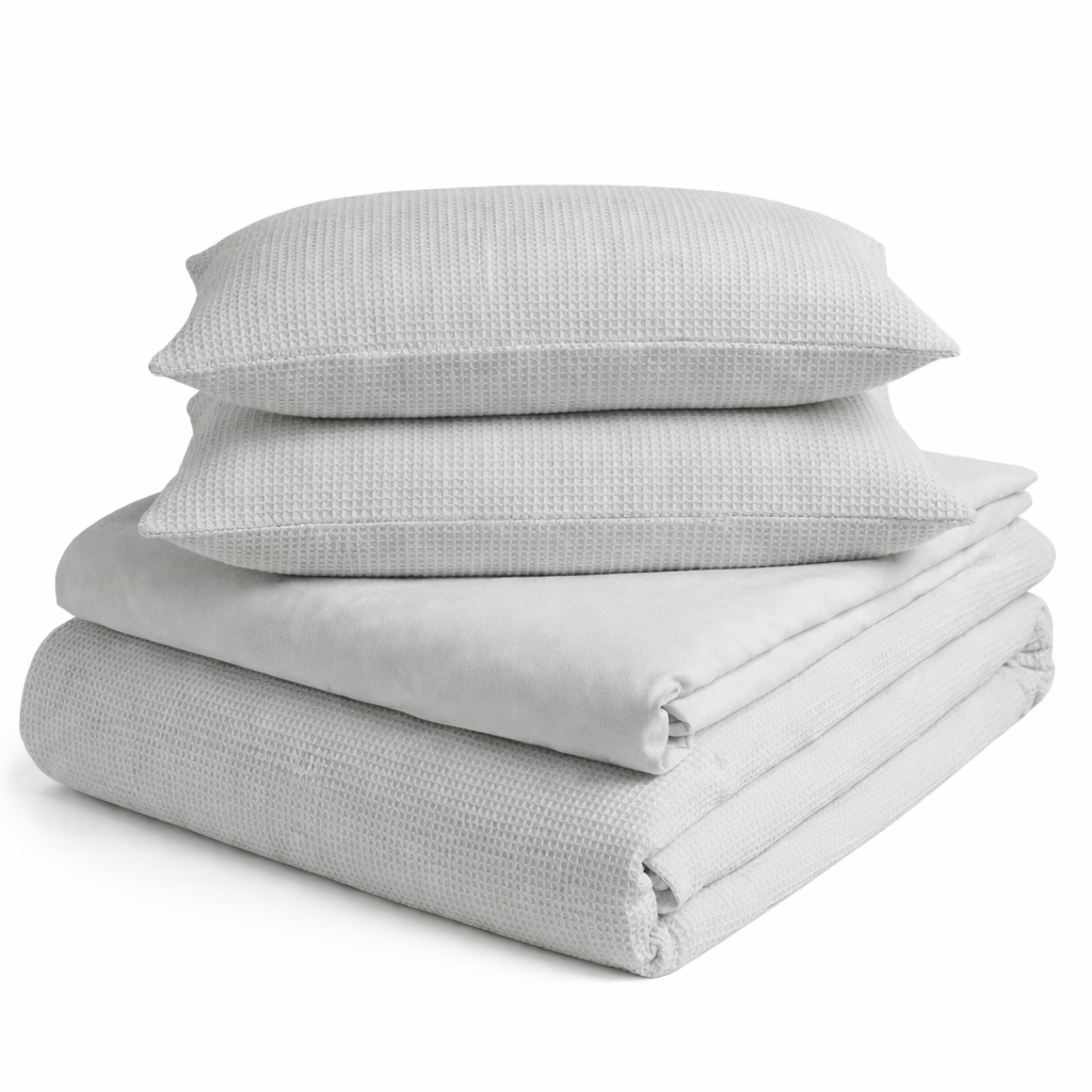 סט מצעים 100% כותנה אורגנית | וופל