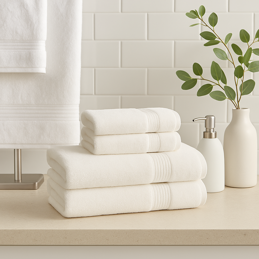 מארז מגבות זוגי כפול כותנה מצרית | דגם Cloud Touch