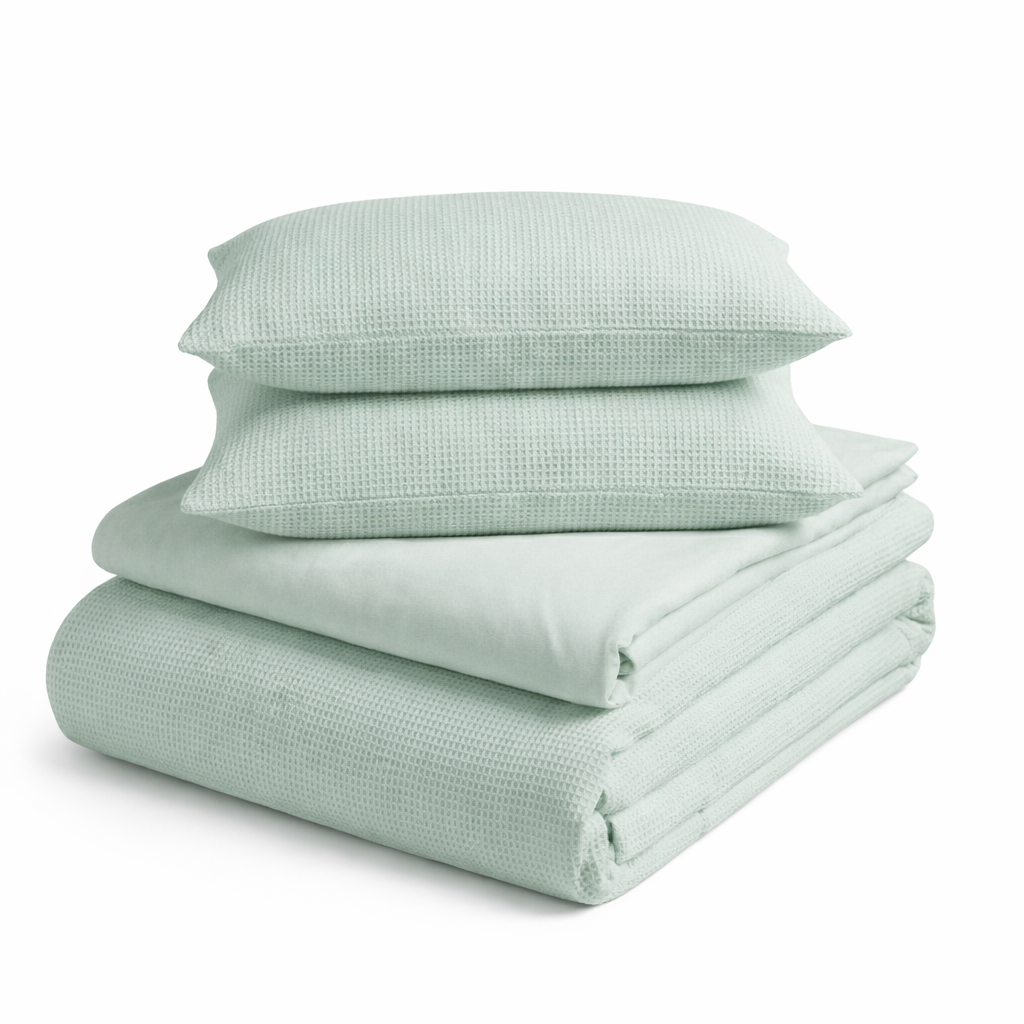 סט מצעים 100% כותנה אורגנית | וופל