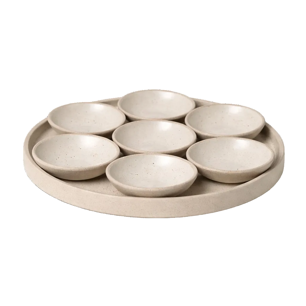 סט צלחות חג מקרמיקה סדרת Stone דגם Host